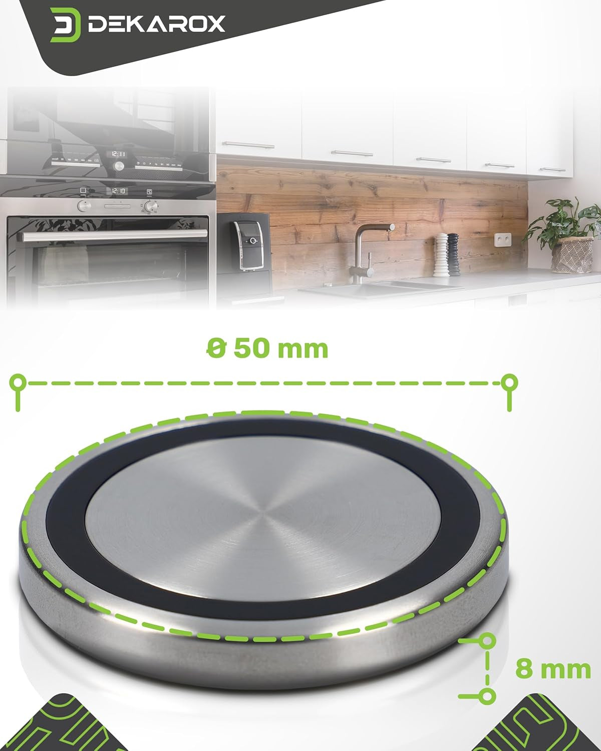 DEKAROX Bouton Rotatif Twistpad Magnétique 50 Mm De Diamètre Pour Neff 10004928 Pour Plaque De Cuisson À Induction, Four
