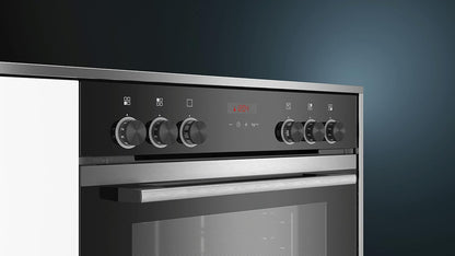 PQ211KA10 Iq300 Cuisinière Céramique (Contrôlée) - Largeur : 59,4 Cm - Four Propre Sans Effort Avec Aktiveclean - Cuisson À Air Chaud 3D - Cuisson Sur 3 Niveaux - 10 Programmes Automatiques