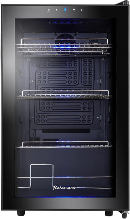 KRC-68GE Réfrigérateur À Boissons, Petit Réfrigérateur À Bouteilles Avec Panneau De Commande Tactile, Zone De Refroidissement 3-18 °C, Réfrigérateur À Bière, 68 Litres, 38 Db, Éclairage