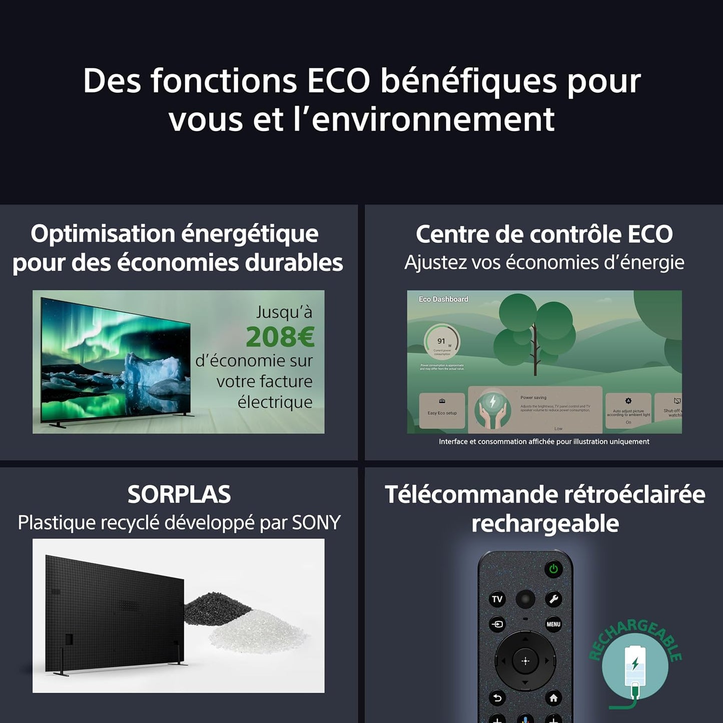 Sony BRAVIA 8 OLED 55 Pouces 4K HDR Google Smart TV |Fonctions Gaming Playstation 5, IMAX Enhanced, Dolby Vision Atmos, Chromecast, Apple Airplay, 120Hz K-55XR83