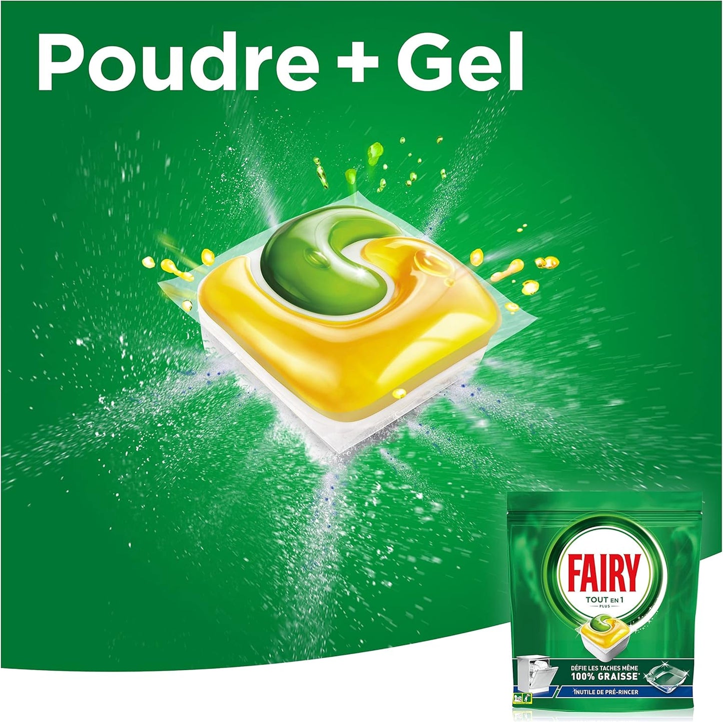 Original Tablettes Lave-Vaisselle All in One, Citron, 125 Capsules (5X25 Pastilles), Efficaces Même Sur La Graisse Incrustée