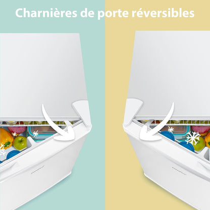 ' 43L, Mini Frigo De Chambre, Avec Chiller Box, Blanc | Contrôle De Température, Avec Compartiment Congélateur, Refroidissement Rapide, Petit Réfrigérateur Pour Chambre Et Bureau