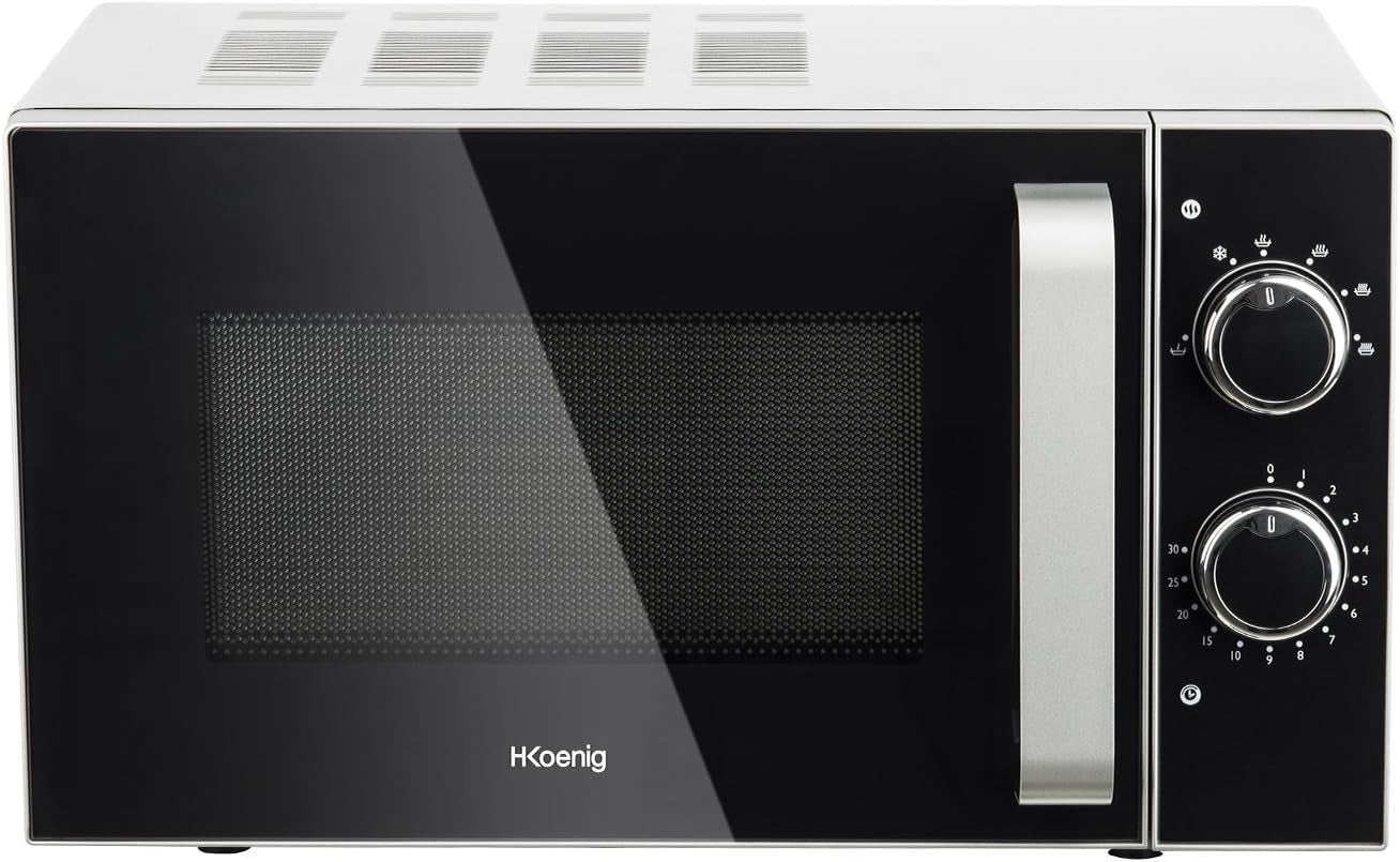 Micro-Ondes Compact Design 20L VIO4, Puissant 700W, Plateau Tournant 24,5Cm, Multifonction 5 Niveaux De Chauffe Et Fonction Décongélation, Minuterie Jusqu'À 30 Min, Rapide, Plan De Travail