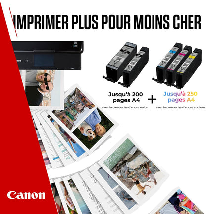 Canon PGI-580 + CLI-581 Multipack Cartouches D'Encre D'Origine | Encre Canon Authentique - Noir Pigmenté plus Noir, Cyan, Magenta Et Jaune - Pour PIXMA TR8550, TR7550, TS6150 Et plus !