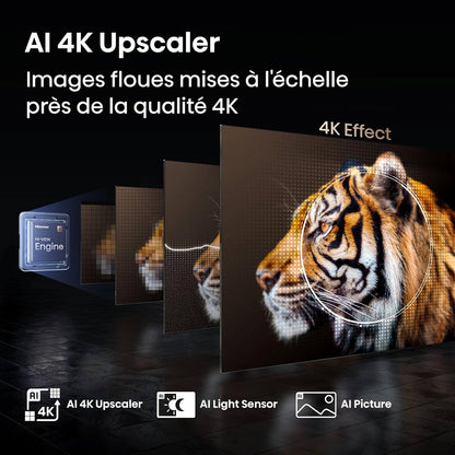 Hisense 55E8Q 55 Pouces (139 Cm) - Téléviseur 4K Mini-Led QLED, Dalle 144Hz Native, Dolby Vision IQ & Atmos, Mode Jeu Pro, Smart TV Vidaa