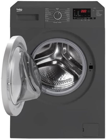 Lave-Linge Hublot BEKO LLF08A5 - 8 Kg - Induction - 1400 Trs/Min - Gris Anthracite