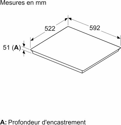 Bosch PIJ631HB1E Série 6 - Plaque Induction, Zone De Cuisson De 28 Cm | 60 Cm, Noir, 3 Foyers, Home Connect, Timer Avec Fonction Arrêt, 17 Niveaux De Réglage De La Puissance
