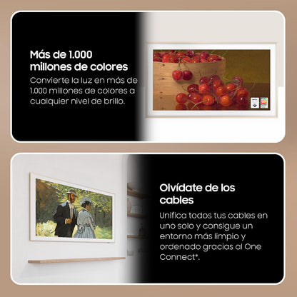 TV AI 43 Pouces the Frame LS03D 4K Smart TV, Galerie D'Art Avec Display Mate, Cadres Interchangeables, 100% Volume De Couleur Avec Quantum Dot Et One Connect Et Câble Quasi Invisible