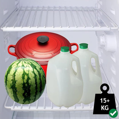 Étagère De Réfrigérateur Compatible Avec Beko Réfrigérateur/Congélateur Réglable Revêtement Plastique Blanc Extensible (Lot De 2 Étagères, Grand, 425 Mm – 670 Mm X 320 Mm)