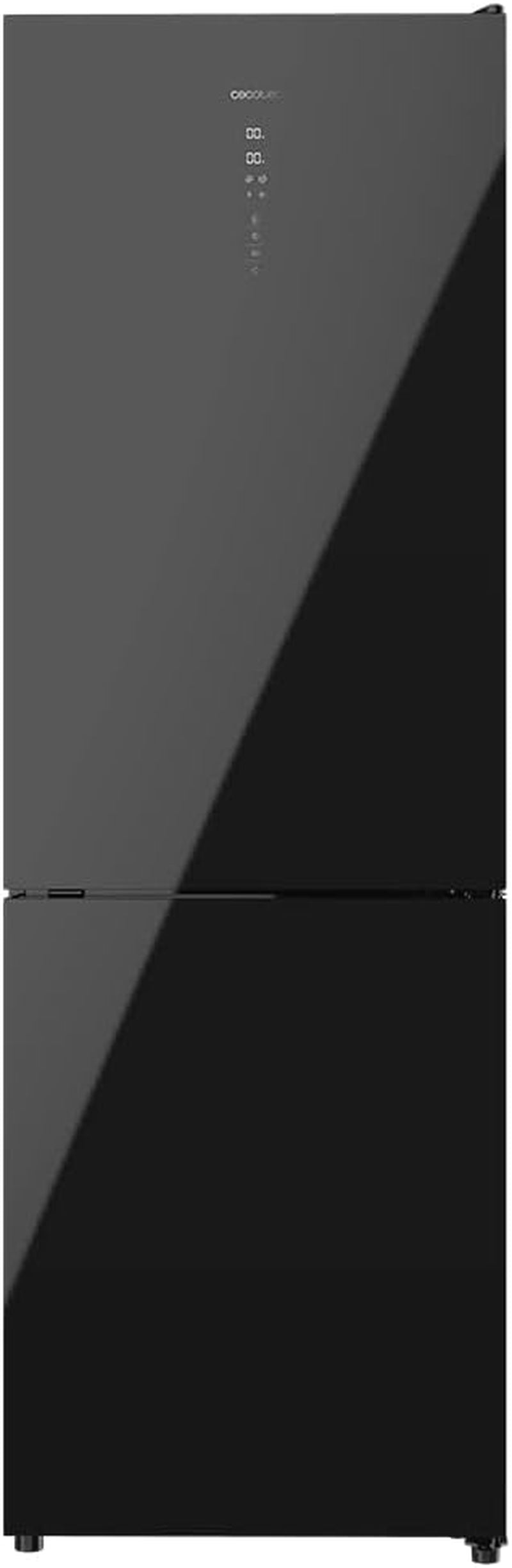 Réfrigérateur Autoportant Bolero Coolmarket Combi 322 Glass Black D. 2 Portes, 322 L, Hauteur 185, Largeur 60 Cm, Faible Consommation, Moteur Inverter Plus, Système Metal Cooling
