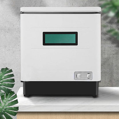 Lave-Vaisselle De Table 1500 W Mini Lave-Vaisselle Portable Entièrement Automatique En Acier Inoxydable Avec Chaleur À 70 Degrés Tue Fonction Blanc