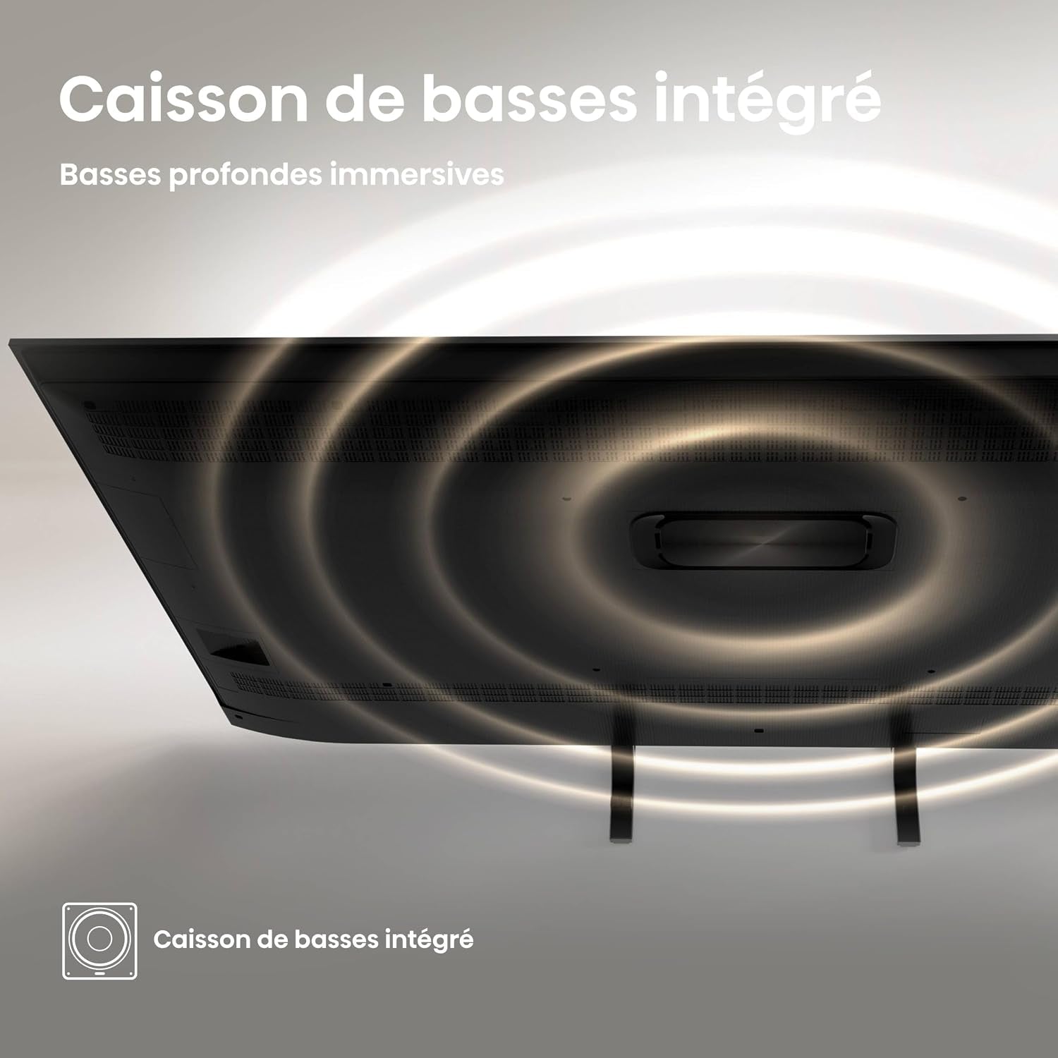 Hisense 65A7Q - Smart TV 65" (164 Cm) QLED 4K 2025, Dolby Vision & Atmos, Caisson De Basses Intégré, HDMI 2.1, Game Mode Plus, Alexa, Noir