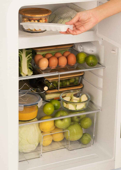 / RÉTRO FRIGO 83.5 Argent/Réfrigérateur Blanc Cassé Avec Poignée Blanc Cassé / 98W, Basse Consommation, 2 Étagères, Régulateur De Température, Porte-Bouteilles, 56X54X84Cm.