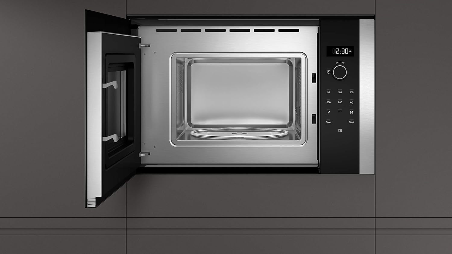 Micro Ondes Encastrable Neff HLAWD23N0 - Micro-Ondes Integrable Inox Et Noir - 20 Litres - 800 W