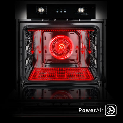 Cuisinière: Four Encastré 60Cm BO8810SS + 59Cm Plaque Vitrocéramique KK590RL | Grill | Air Chaud | Éléments Télescopiques Extensibles | Minuterie Automatique | SET8810KK59RL