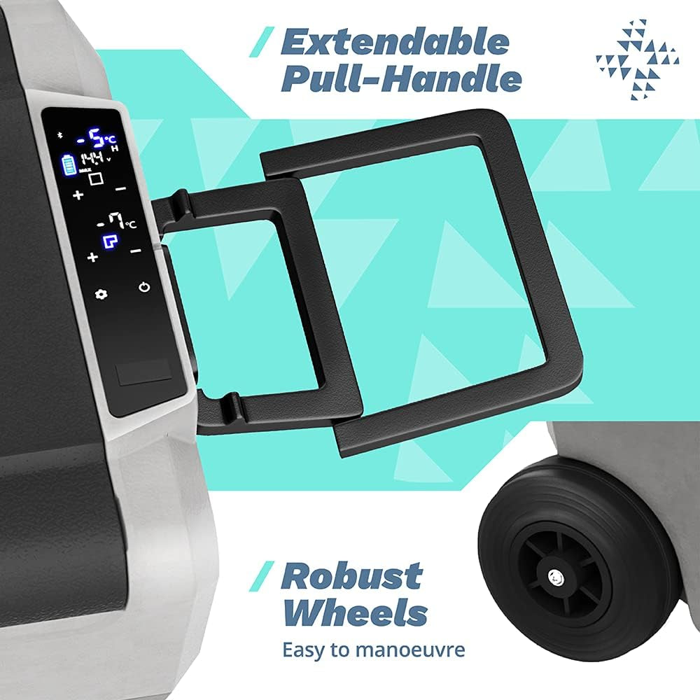 Active Réfrigérateur | Réfrigérateur De Voyage Portable | Technologie Avancée De Réfrigération & Congélation |Deux Compartiments De Stockage | Contrôle via L'Application Smartphone