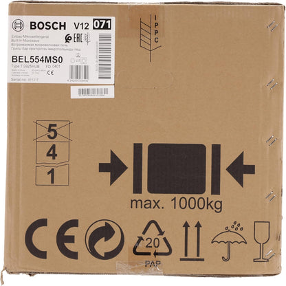 Micro Ondes Grill Encastrable  BEL554MSO - Micro-Ondes + Grill Intégrable Inox Et Noir - 25 Litres - 900 W