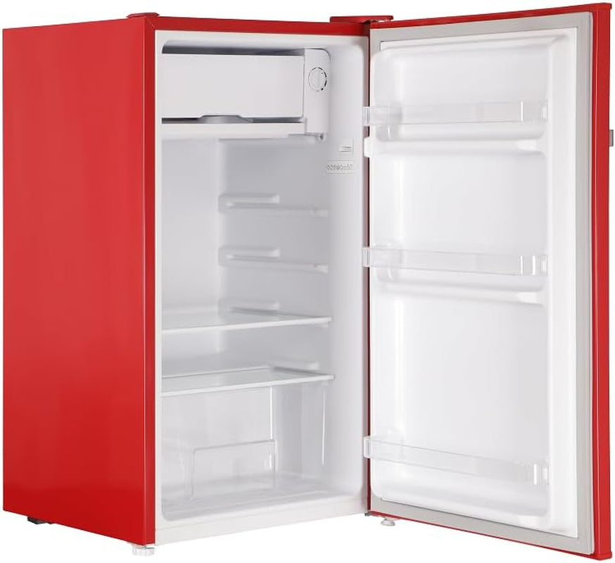 Réfrigérateur Rétro Avec Congélateur Respekta/Rouge / 83,1 X 47,4 Cm / 90 L De Volume Utile/Pieds Réglables En Hauteur/Avec Ouvre-Bouteille Sur Le Côté / KG83R-37