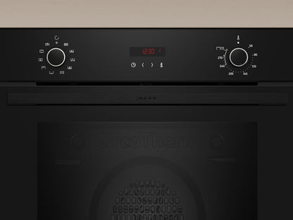 Neff B2CCG6AK0 N30 EEK: a Einbaubackofen, 60 Cm Breit, 71 L, Pyrolytisch+Hydrolytisch, Led-Display, Grill, Circotherm, Kindersicherung, Schwarz