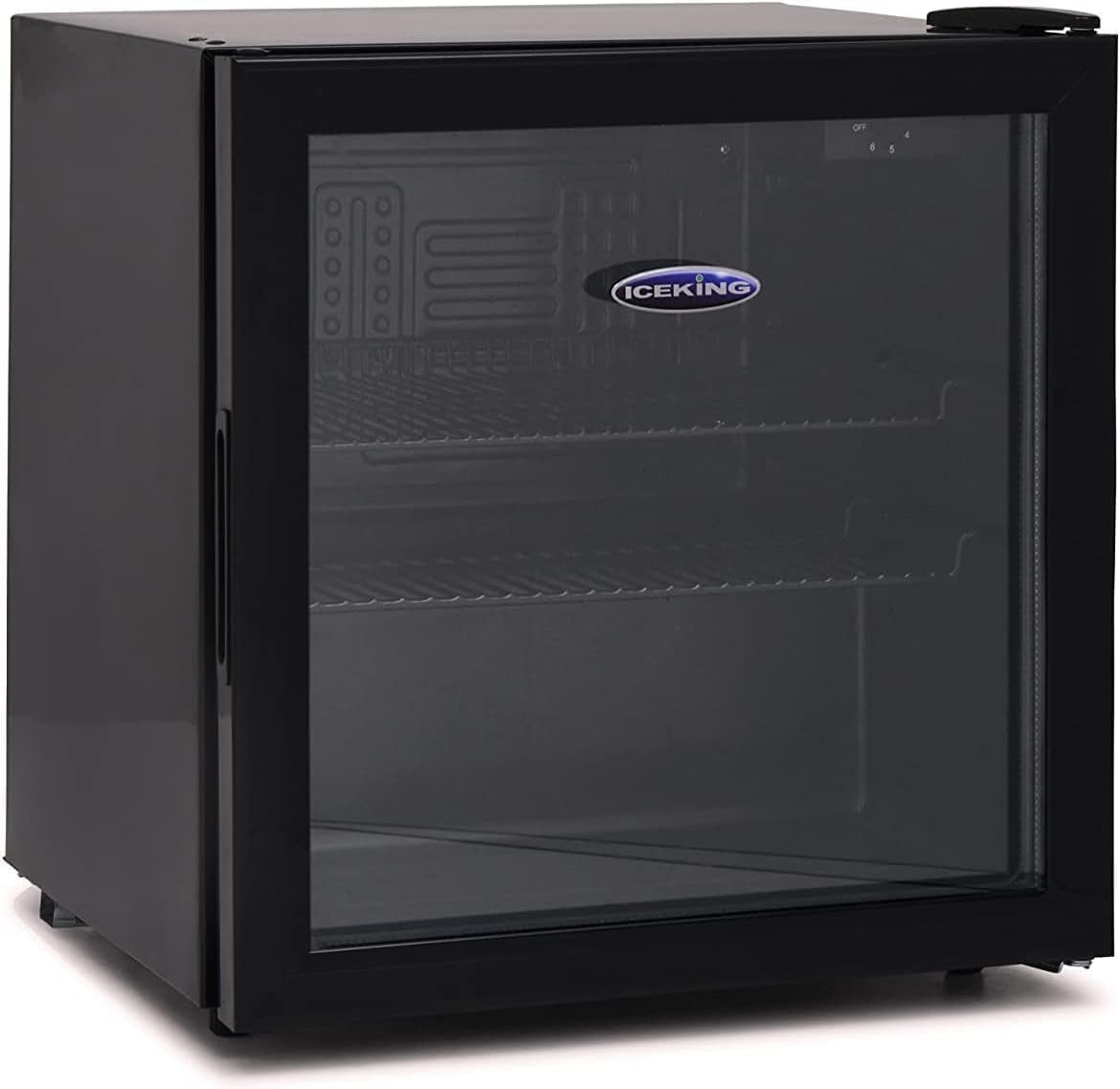 ICE KING DF48KE Mini Réfrigérateur De Table De 49 L Avec Porte En Verre, Respectueux De L'Environnement - Noir