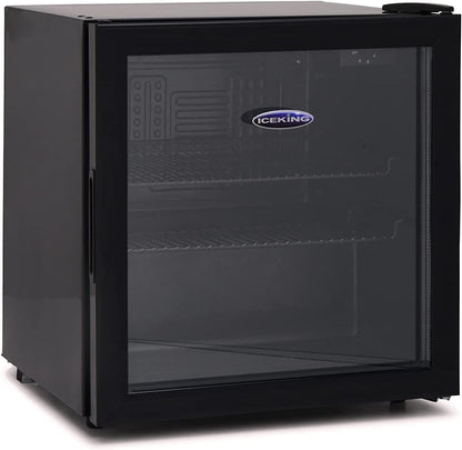 ICE KING DF48KE Mini Réfrigérateur De Table De 49 L Avec Porte En Verre, Respectueux De L'Environnement - Noir