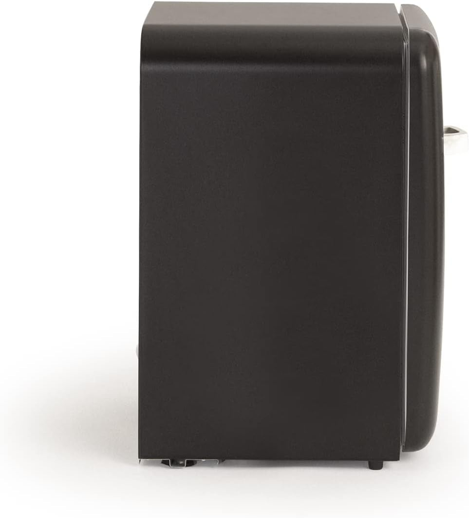 / RETRO FRIDGE 83.5 Marble/Réfrigérateur Noir Avec Poignée Marbre/Pratique Et Fonctionnel, Matériaux Résistants