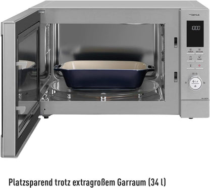 NN-CD87KSGTG Micro-Ondes Combiné Et Gril, Version Allemande, Mode D'Emploi Et Touches En Allemand Argenté