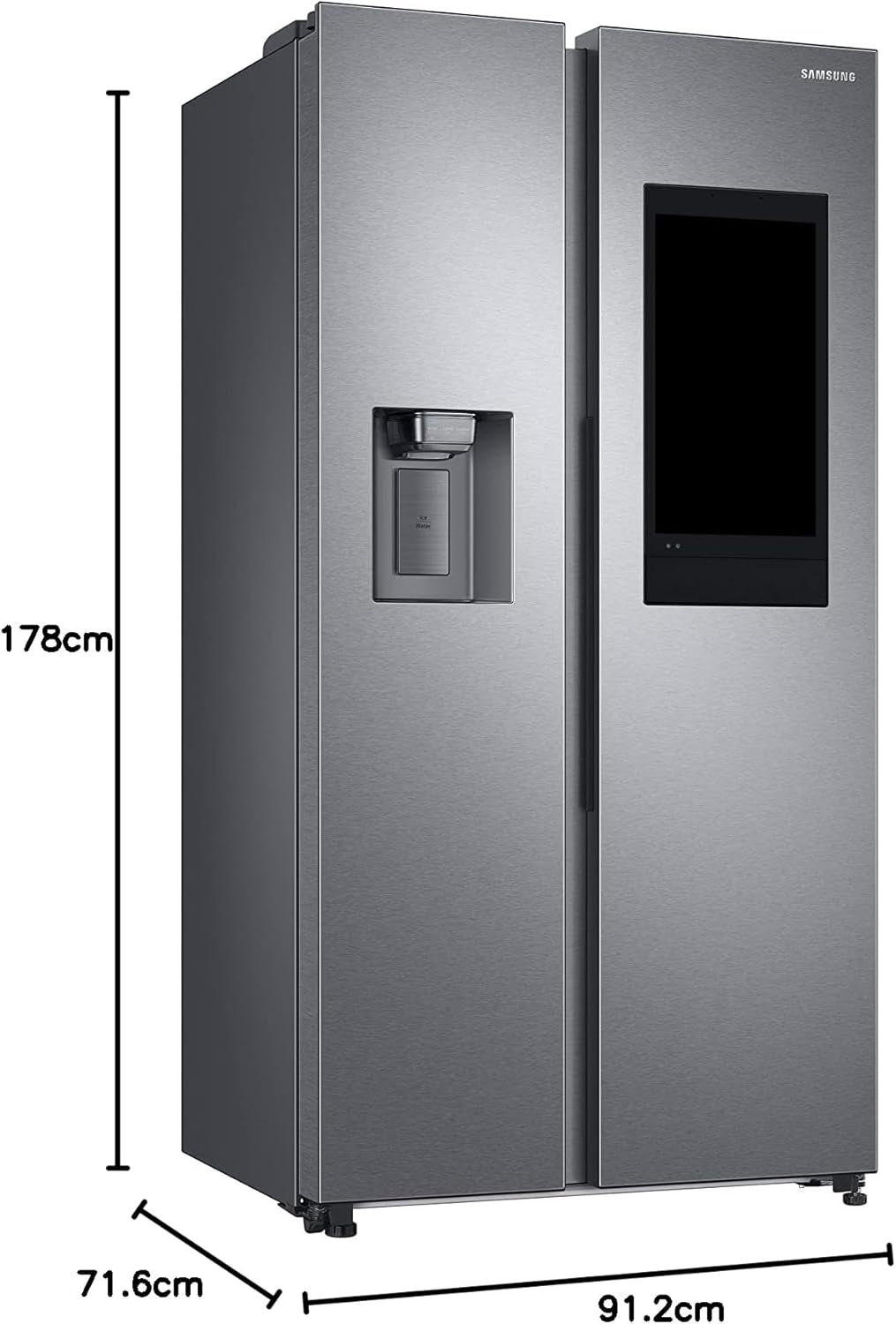 RS6HA8891SL/EF - Réfrigérateur Side by Side Avec Family Hub, Classe E, En Inox