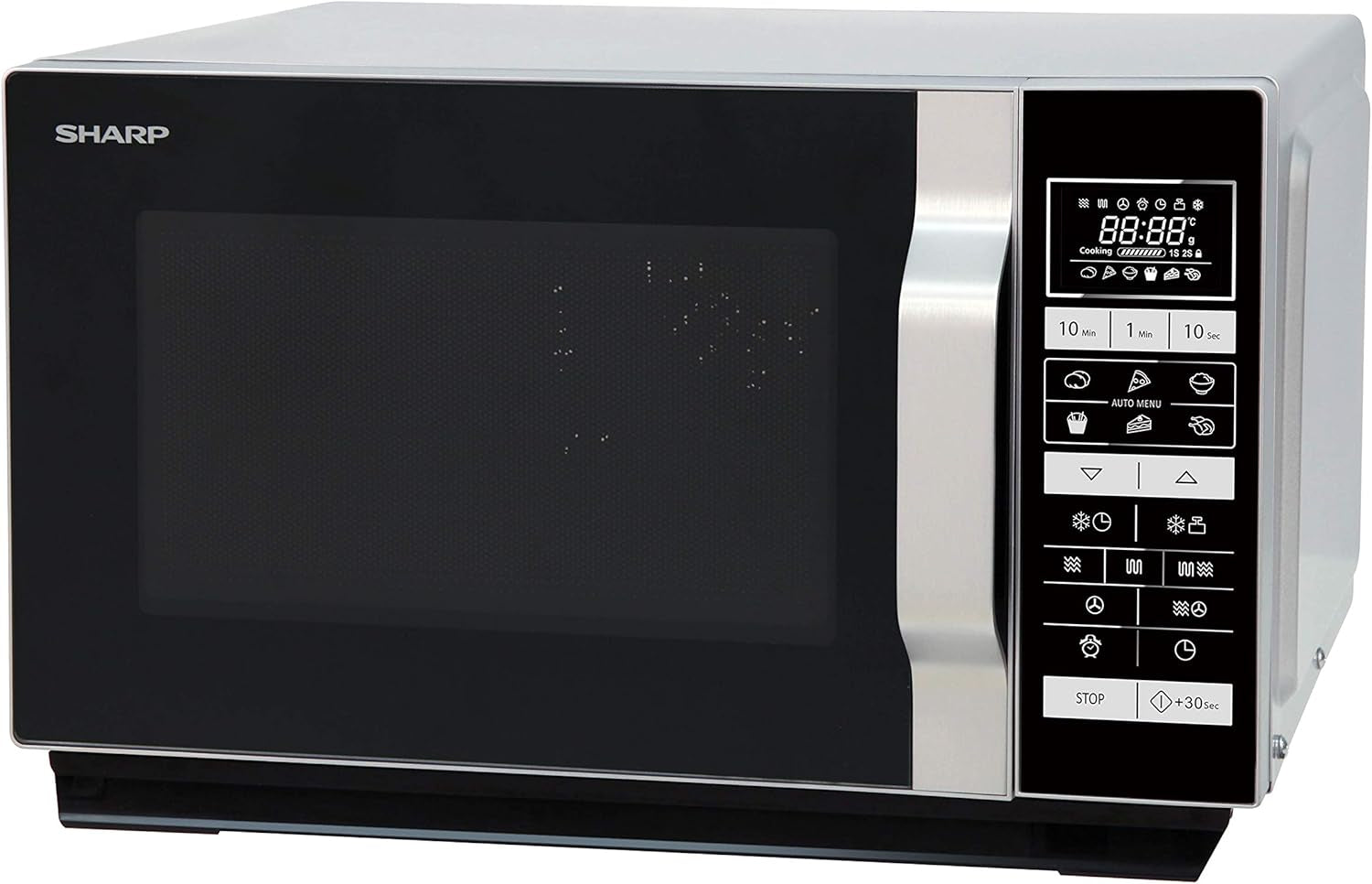 R-860S Micro-Ondes Combiné 25 Litres À Plateau Fixe - Argent