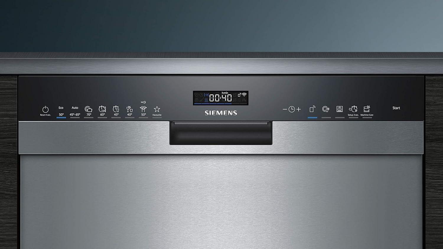 SN45ZS49CE Iq500 Lave-Vaisselle Sous Plan, Classe C, 75 Kwh, 14 MGD, Séchage Zéolite, Compatible Smart Home via Home Connect, Glasszone Dans Le Panier Supérieur