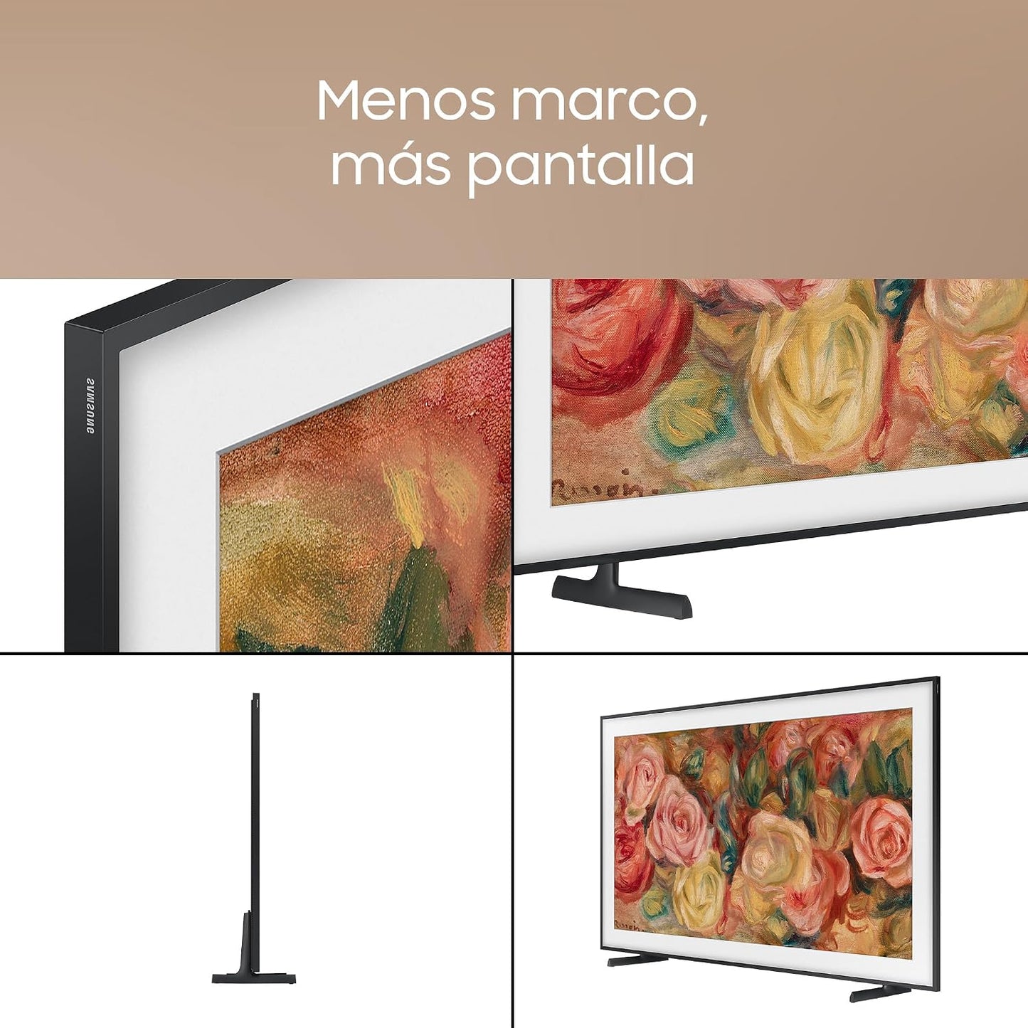 TV AI 43 Pouces the Frame LS03D 4K Smart TV, Galerie D'Art Avec Display Mate, Cadres Interchangeables, 100% Volume De Couleur Avec Quantum Dot Et One Connect Et Câble Quasi Invisible