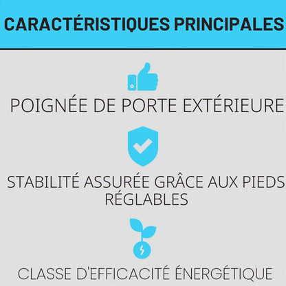 Réfrigérateur 133 L Pose Libre Éclairage LED VS 2195-1, Blanc | Éclairage Intérieur LED, Contrôle De La Température En Continu, 3 Clayettes En Verre, Pose Libre