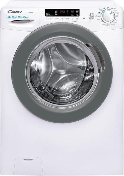 CSS41272DWSE-11 Machine À Laver 7 Kg Smart, Charge Frontale, Libre Installation, 1200 RPM, 16 Programmes, Technologie NFC, Cycles Supplémentaires, Classe C, Blanc