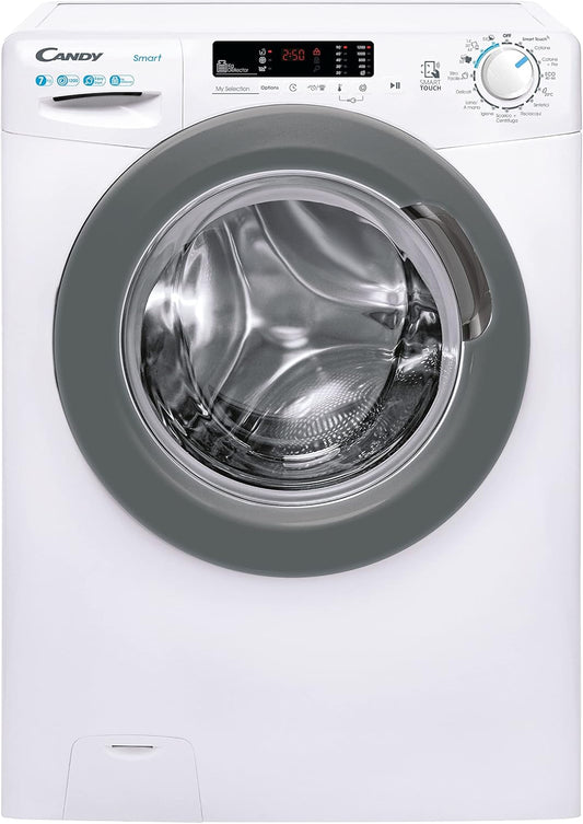 CSS41272DWSE-11 Machine À Laver 7 Kg Smart, Charge Frontale, Libre Installation, 1200 RPM, 16 Programmes, Technologie NFC, Cycles Supplémentaires, Classe C, Blanc