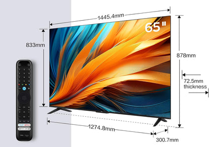 TCL 65PF650 65 Pouces 4K Ultra HD, HDR TV, Smart LED Fire TV (Dolby Vision, Dolby Atmos, DTS, HDR 10, Alexa Intégré, Airplay2, Miracast)