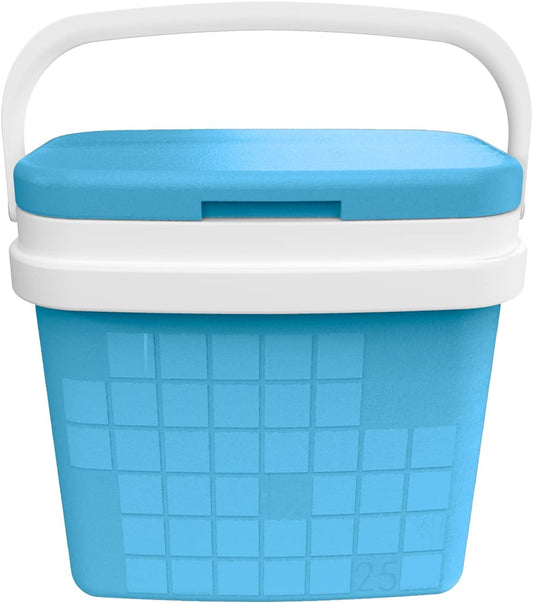- Réfrigérateur Portable Avec Poignée Rigide - Porte-Nourriture Pour Camping, Plage, Camping - Réfrigérateur Bleu Ciel - Capacité 25L