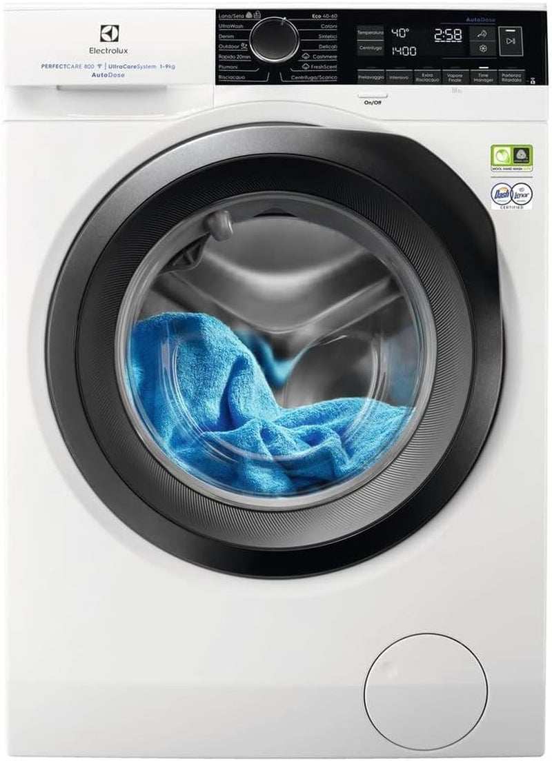 EW8F296BQ Machine À Laver À Chargement Frontal Perfectcare 800 Avec Système Ultracare 9 Kg, Classe A, Blanc [Classe D'Efficacité Énergétique A]
