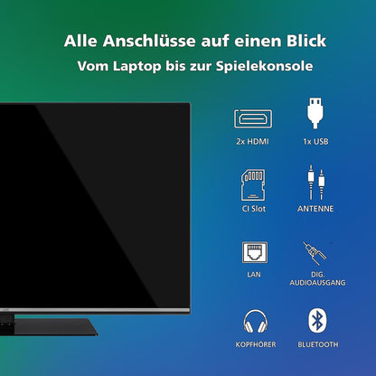 QLED VIDAA LT-40VQF555D Téléviseur Full HD, HDR Avec Triple Tuner Intégré, 40 ", LED Noir