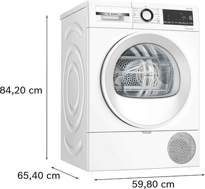 Bosch WQG133DTFR, Série 6, Sèche Linge, Pompe À Chaleur, 8 Kg, Blanc