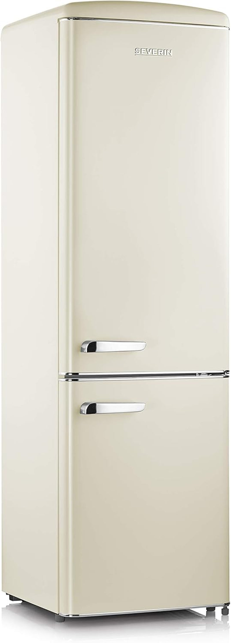 Réfrigérateur Congélateur Combiné, Pose Libre, Longueur 55 Cm, 244 L, Classe D, Combiné Réfrigérateur Design Rétro, Crème, RKG 8919