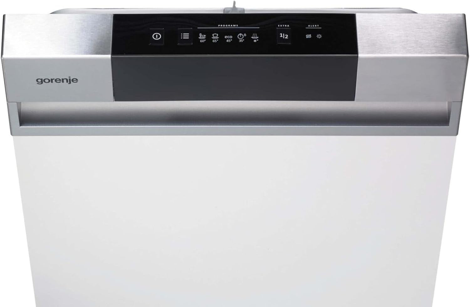 Gorenje GI 520 E15X Lave-Vaisselle Partiellement Intégré, 45 Cm, 9 Couverts, 5 Programmes, Programme De Nettoyage De 1 H, Panier Supérieur Réglable En Hauteur, Protection Complète Contre Les