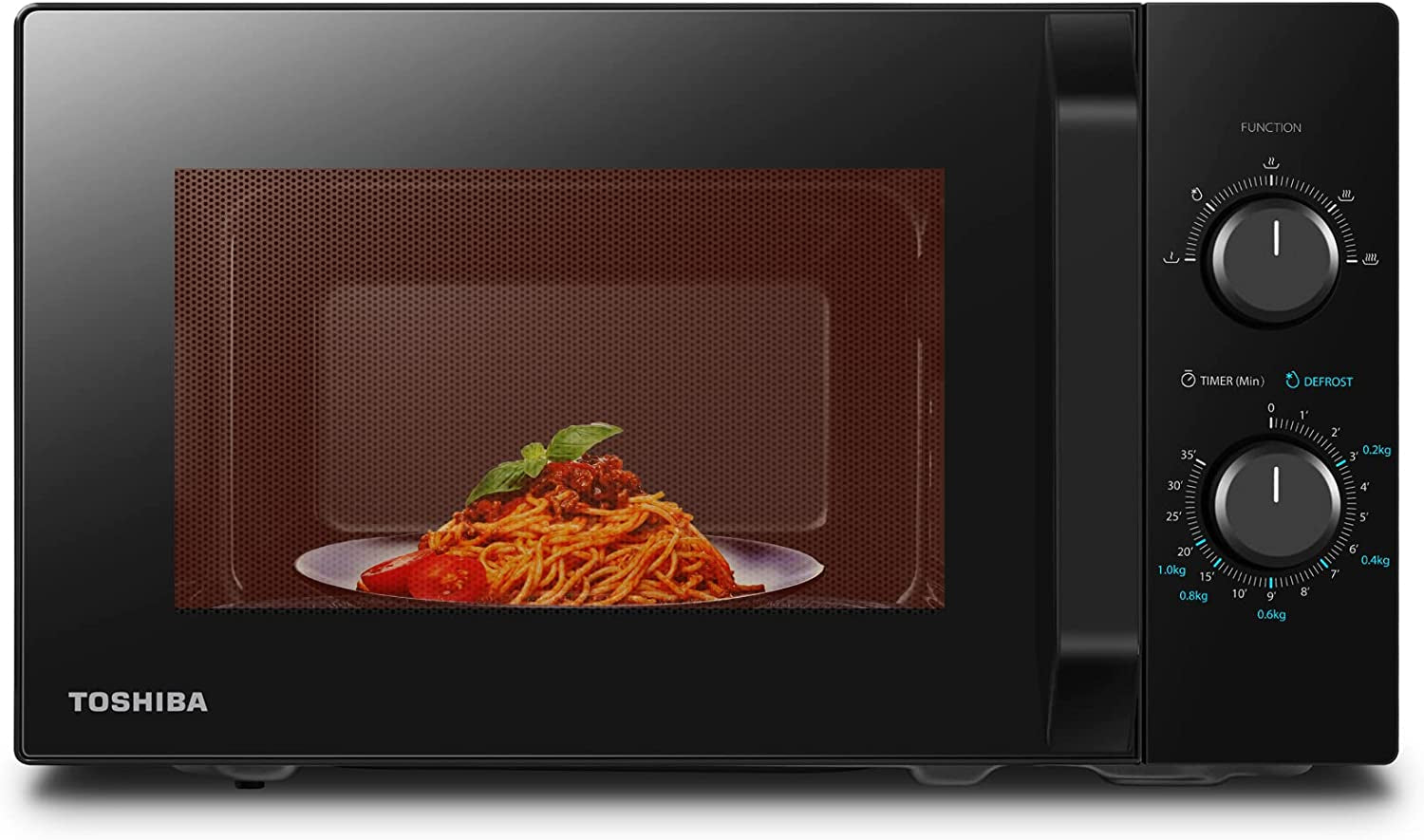 Micro-Ondes Solo 20L MW2-MM20PF(BK), Micro-Ondes Sur Pied, 800W, 5 Niveaux De Puissance, Avec Décongélation Facile, Éclairage LED À L'Intérieur, Noir