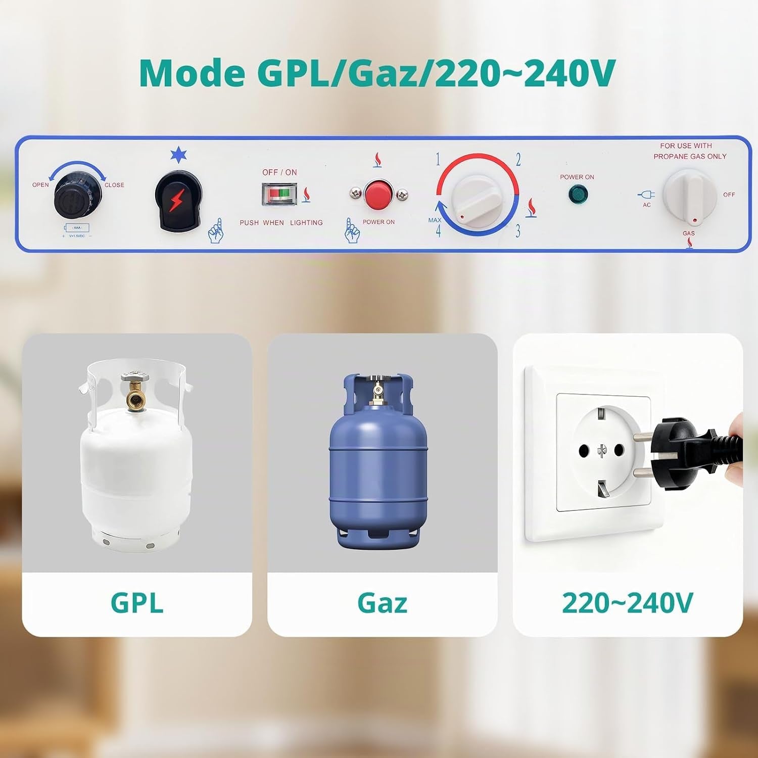Frigo Gaz Avec Congélateur 380L, Réfrigérateur Congélateur 2 Voies Gaz/220V, Frigo Camping Gaz Pour Camping-Car, Caravane, Mobile-Home, Garage, Blanc