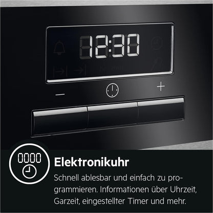 Cuisinière Sur Pied CCB544COBM - 50 Cm - Avec Plaque De Cuisson Vitrocéramique - Zone De Cuisson Multi-Cercles - Fonction Grill - Écran Avec Horloge - A