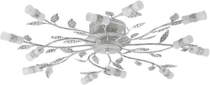 LED Plafonnier Bolonia (Traditionnel) En Bronze Métal E. A. Pour Salon & Salle À Manger (À 12 Lampes,), Eclairage Lampe Luminaire Plafond Eclerage