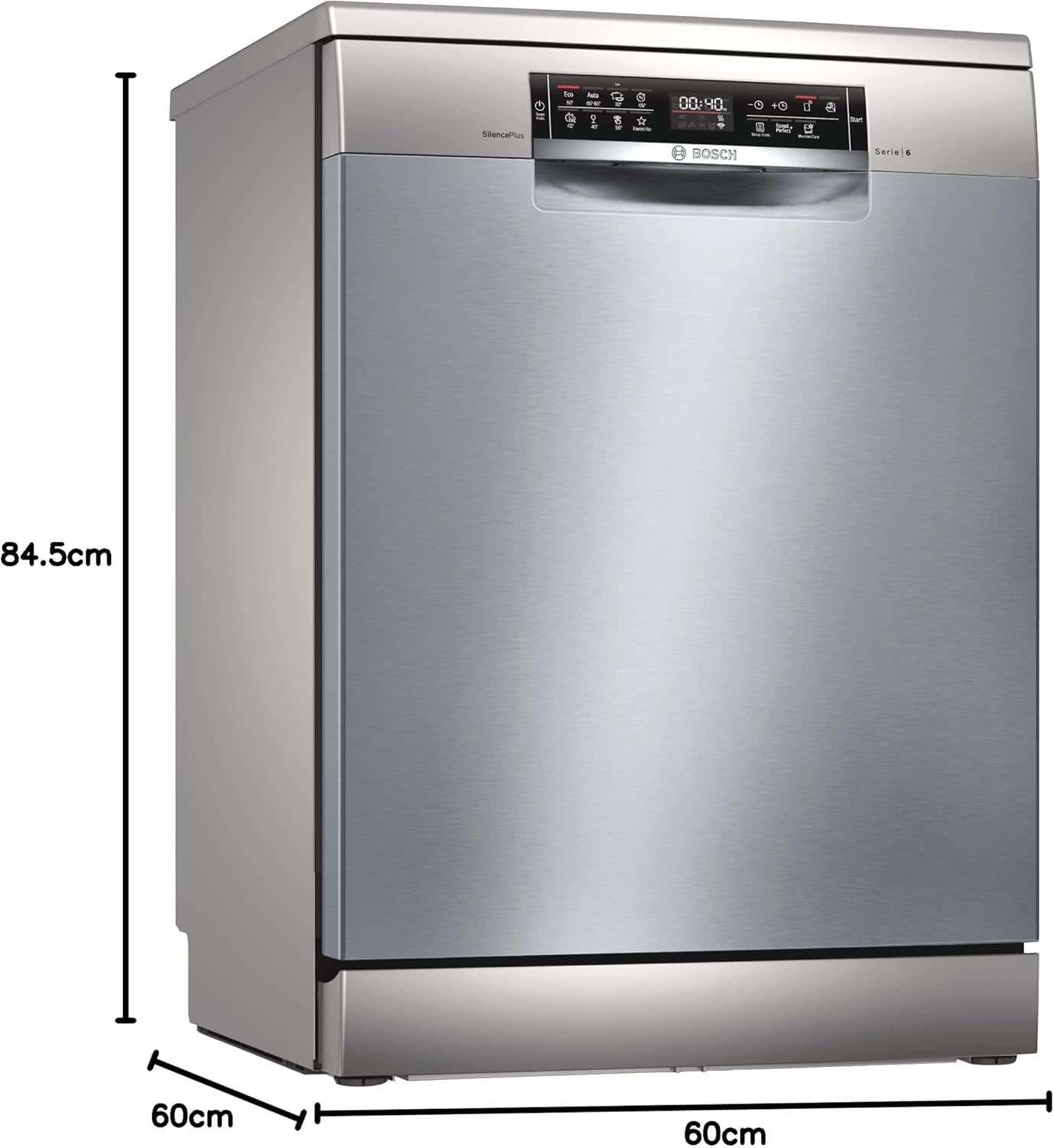 SMS6ECI93E - Série 6 - Lave-Vaisselle Pose-Libre - 60Cm - Home Connect - 13 Couverts - Moteur Ecosilence - Inox
