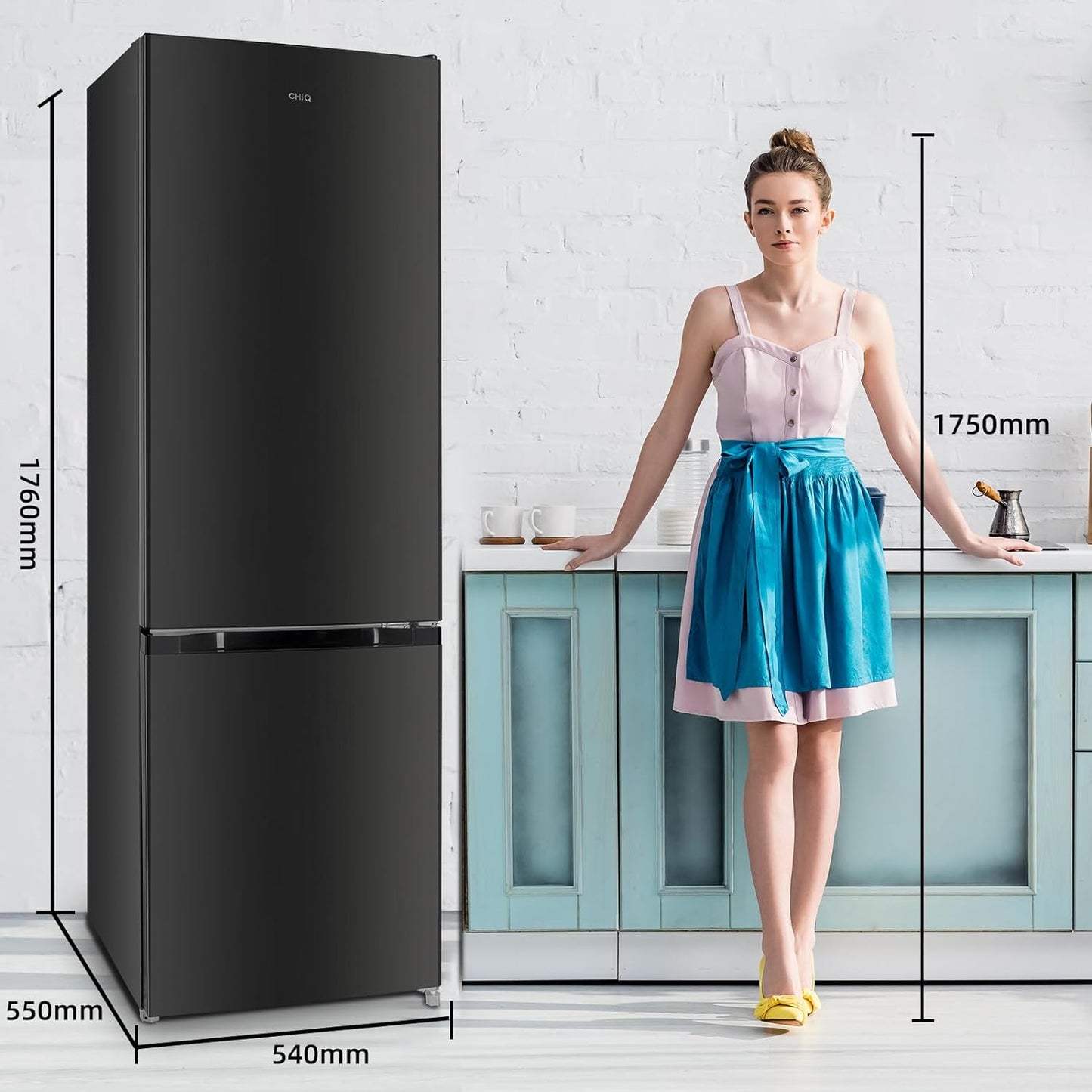 Réfrigérateur Congélateur Bas FBM260L 262L (187+75), Low Frost, Acier Inoxydable, Portes Réversibles, 39 Db, 12 Ans De Garantie Sur Le Compresseur