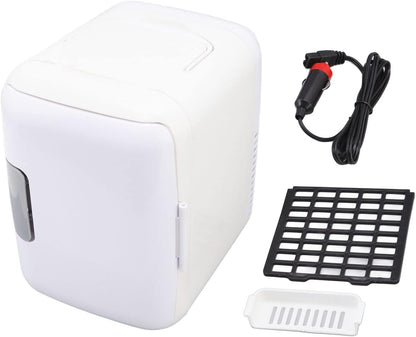 Mini Frigo 4L Pour Chambre - 12V Grande Capacité Réfrigérateurs Portatifs Glacière Et Réchauffeur Thermoélectriques Mini Congélateur Pour Dortoir, Bureau, Maison, Soins De La Peau, Maquillage