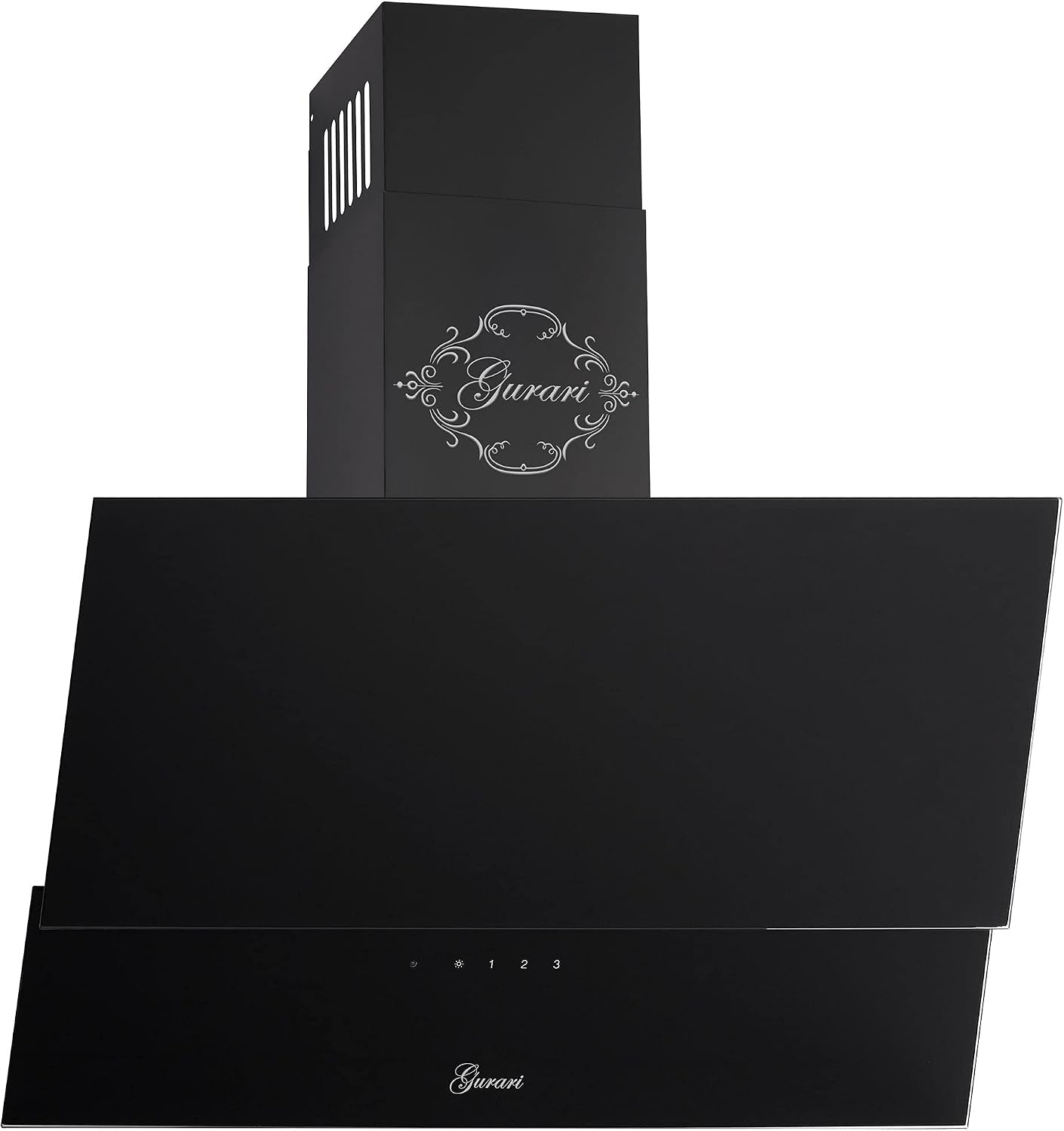 GCH D 268.6 BL Prime, Hotte Murale 60 Cm, Verre Noir, 1000M³/H, Télécommande, Tuyau Inclus