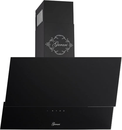GCH D 268.6 BL Prime, Hotte Murale 60 Cm, Verre Noir, 1000M³/H, Télécommande, Tuyau Inclus